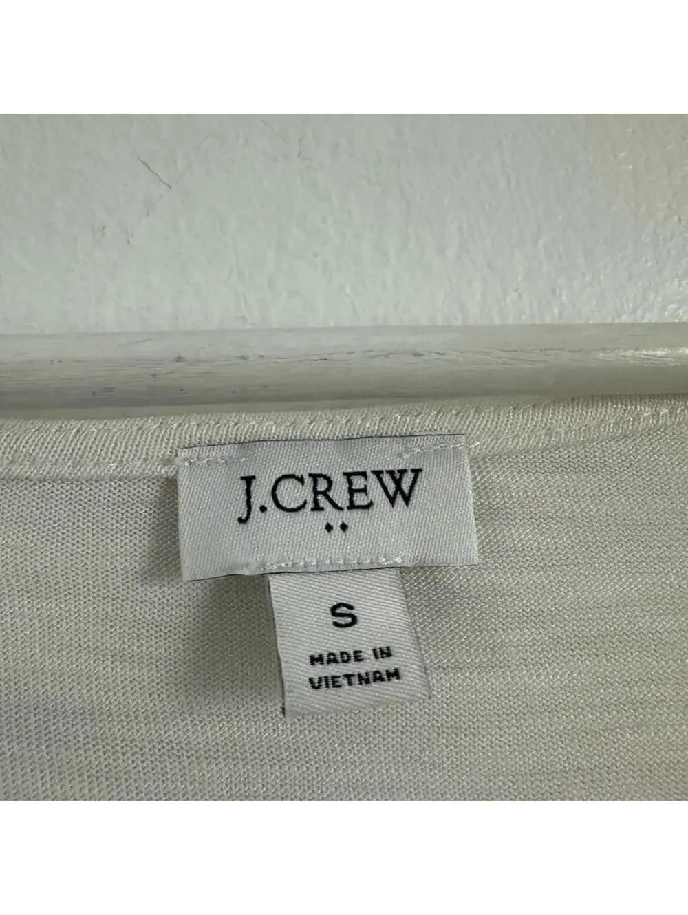 J. Crew White Polka Dot Long Sleeve Shirt Women's Size S